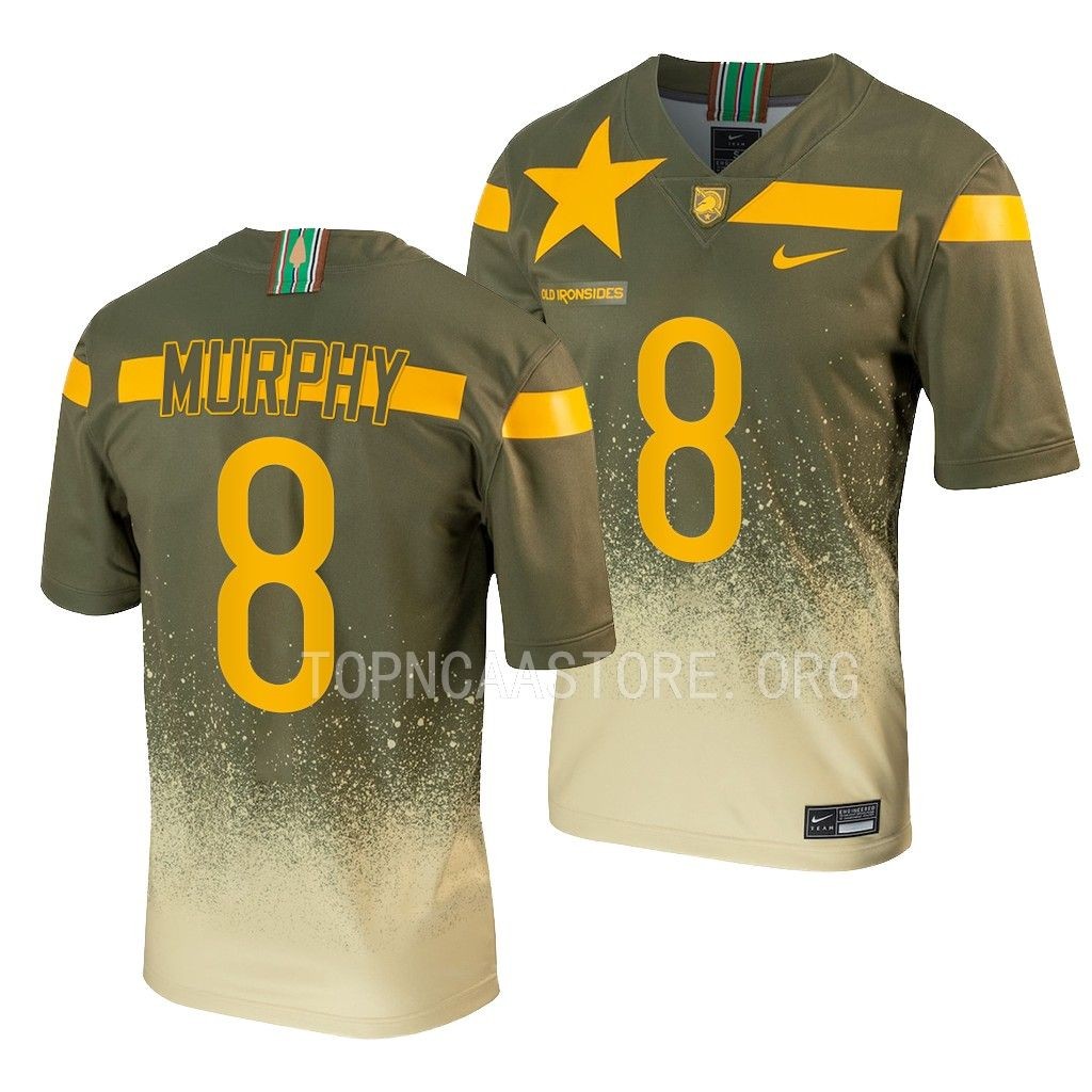 1st Armored Division Old Ironsides Braheam Murphy Army Black Knights #8 Olive Untouchable Football Jersey Men’s