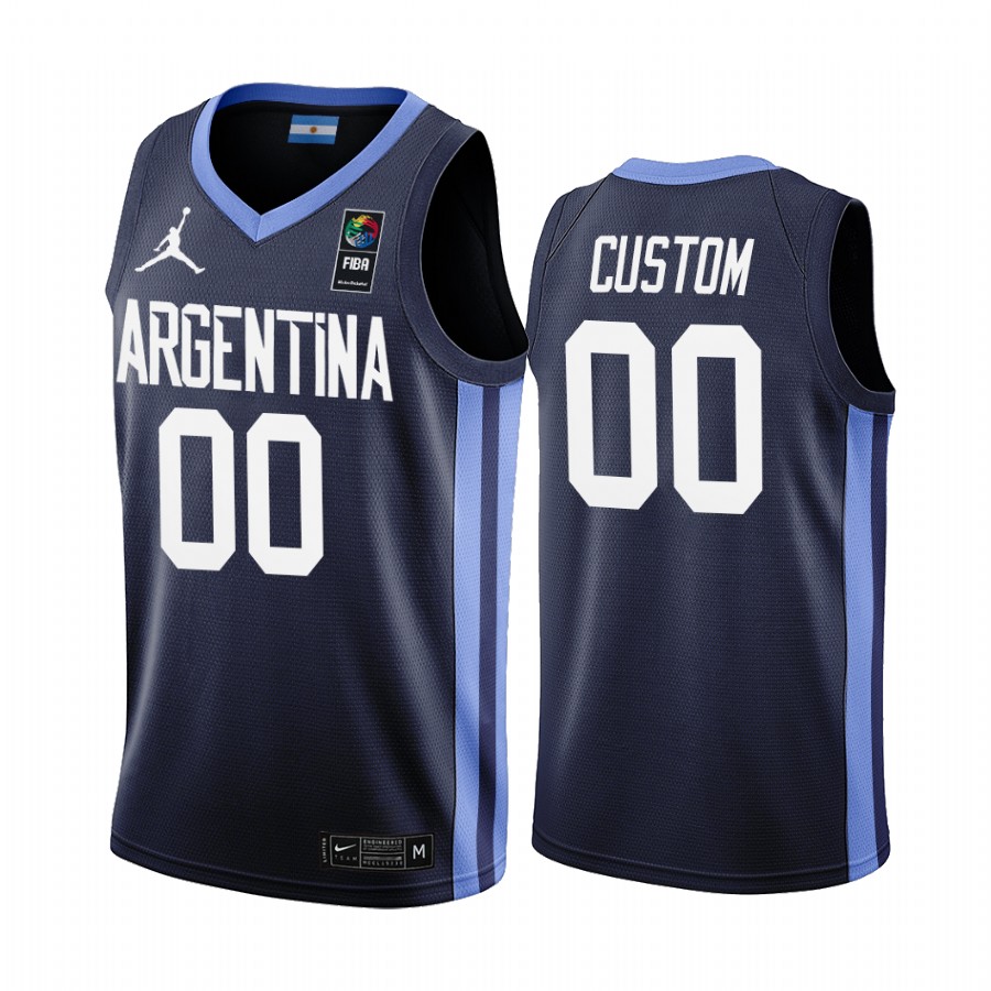 2019 FIBA Basketball World Cup Argentina Custom Navy Men’s Jersey