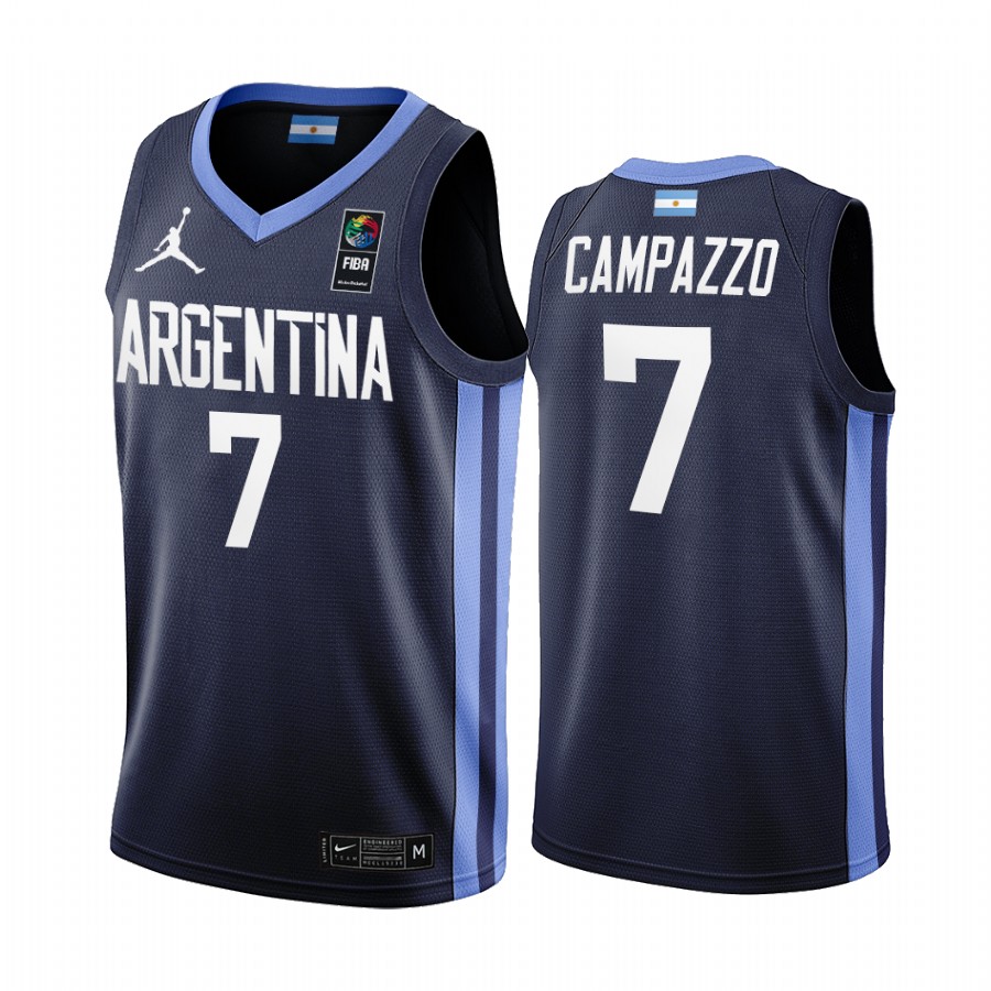 2019 FIBA Basketball World Cup Argentina Facundo Campazzo Navy Men’s Jersey