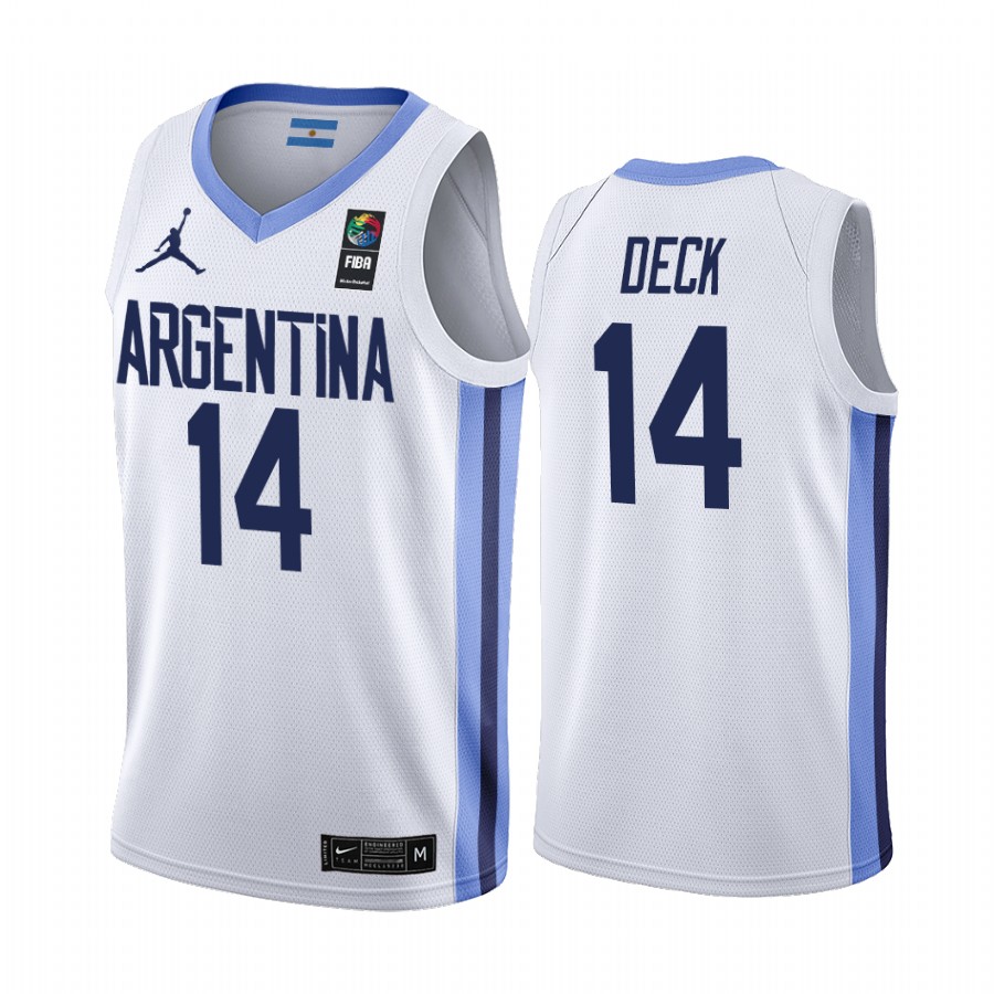 2019 FIBA Basketball World Cup Argentina Gabriel Deck White Men’s Jersey