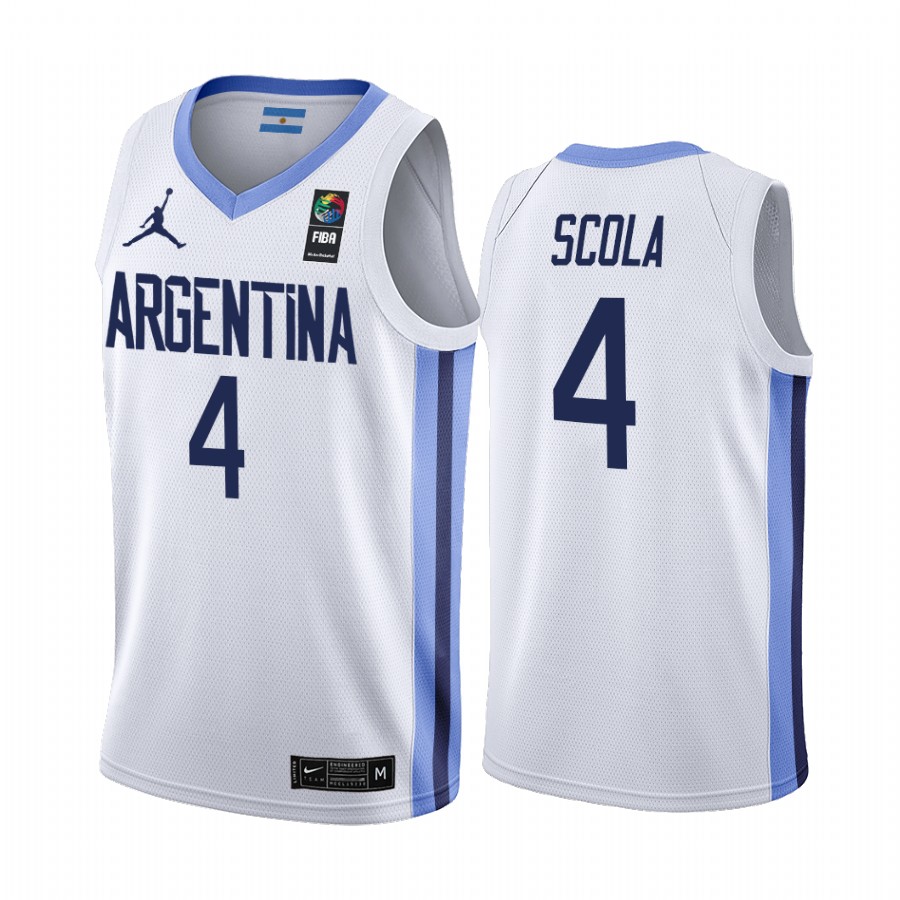 2019 FIBA Basketball World Cup Argentina Luis Scola White Men’s Jersey