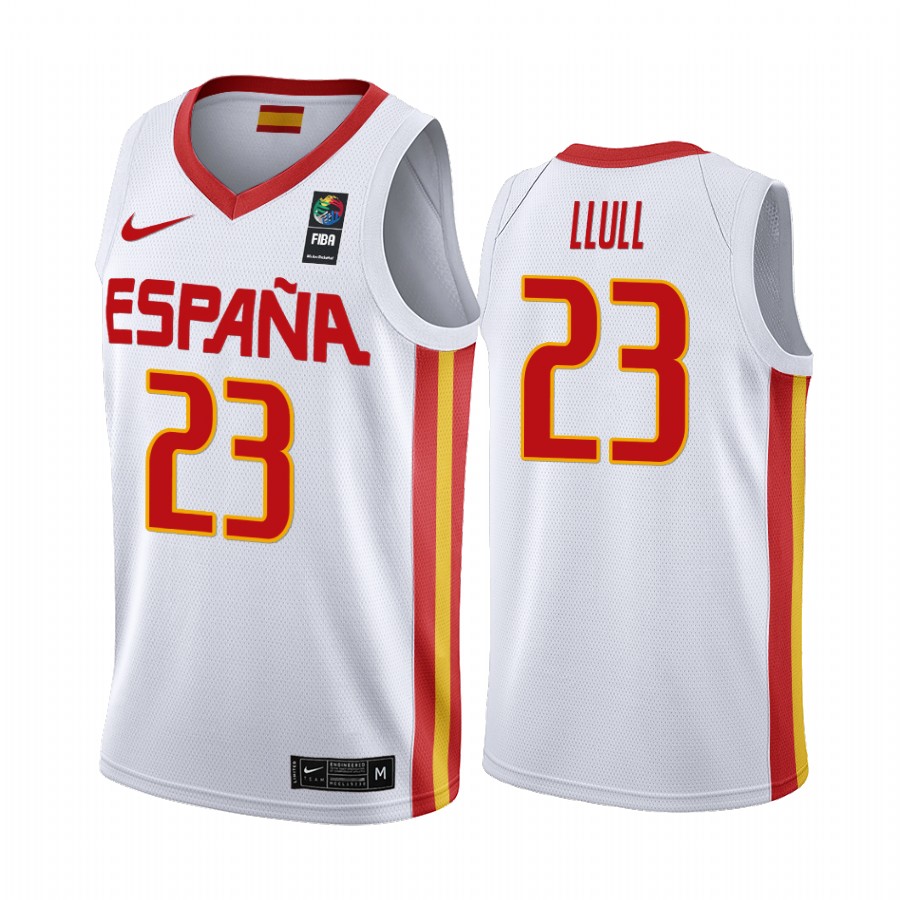 2019 FIBA Basketball World Cup Spain Sergio Llull White Men’s Jersey