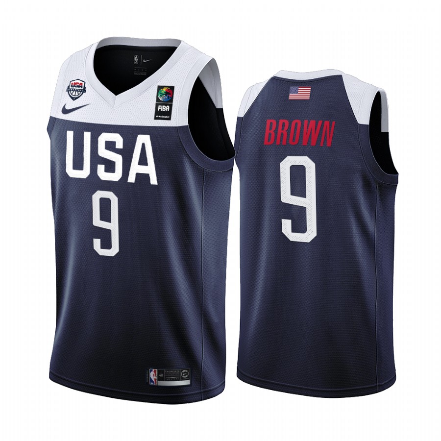 2019 FIBA Basketball World Cup USA Team Jaylen Brown Navy Men’s Jersey