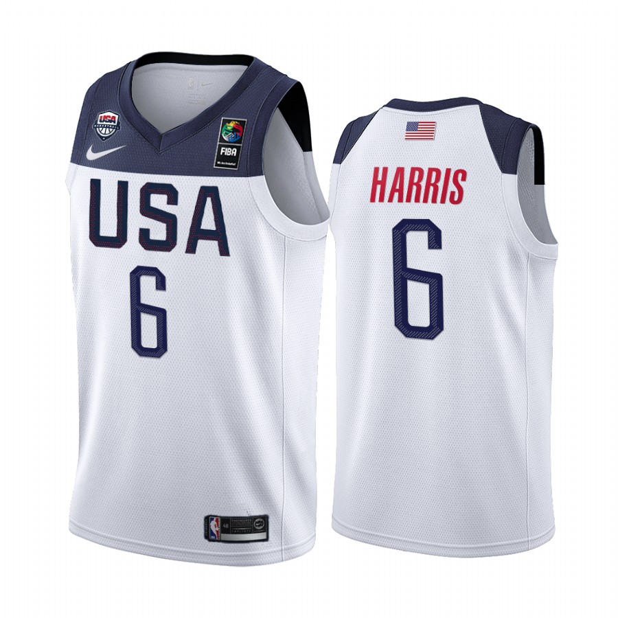 2019 FIBA Basketball World Cup USA Team Joe Harris White Men’s Jersey