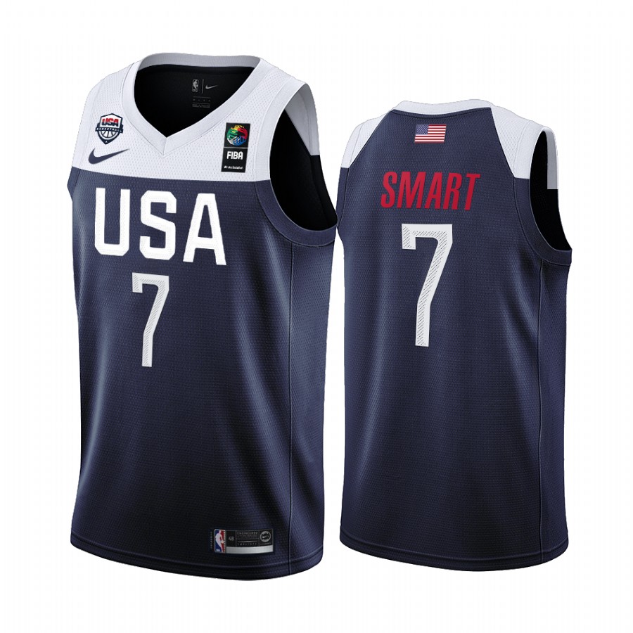 2019 FIBA Basketball World Cup USA Team Marcus Smart Navy Men’s Jersey