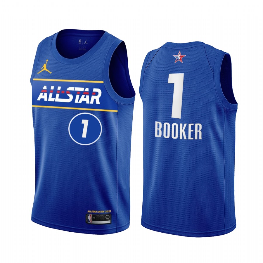 2021 All-Star Devin Booker Jersey Blue Western Conference Suns Uniform