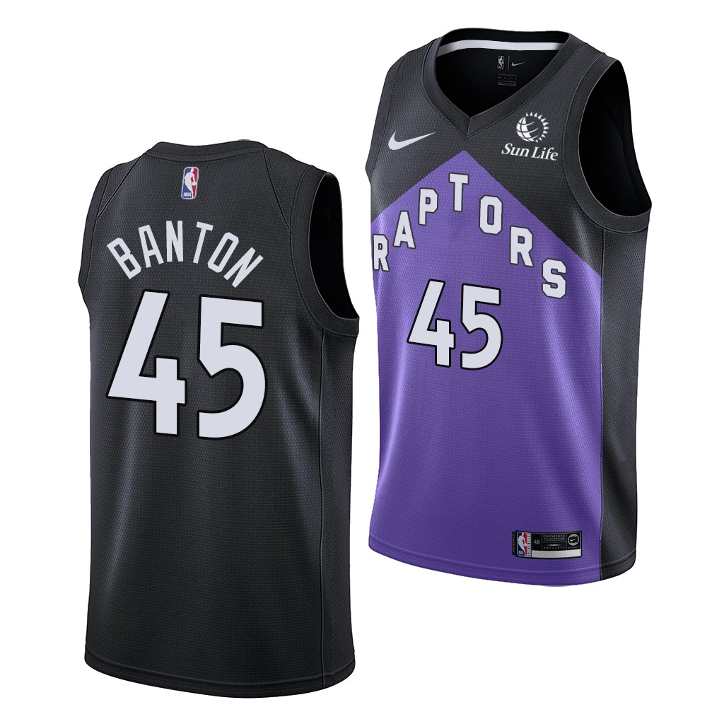 2021 NBA Draft Dalano Banton #45 Raptors Purple Jersey Earned Edition