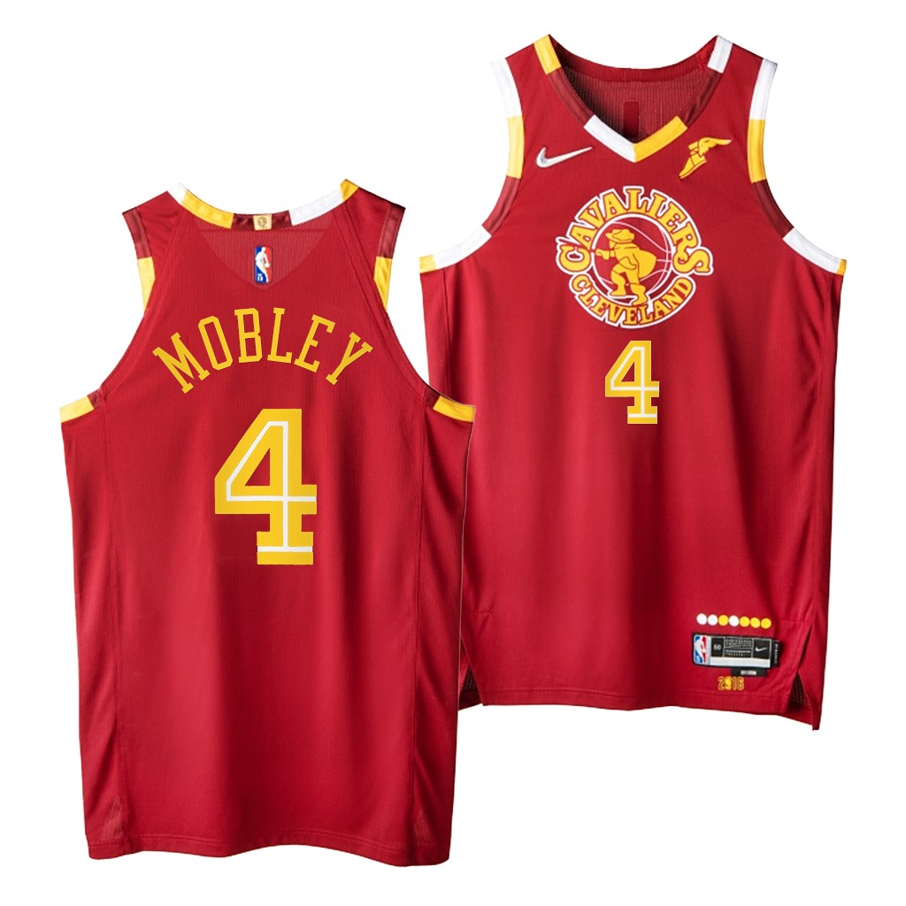 2021 NBA Draft Evan Mobley #4 Cavaliers NBA 75th Red Jersey City Edition