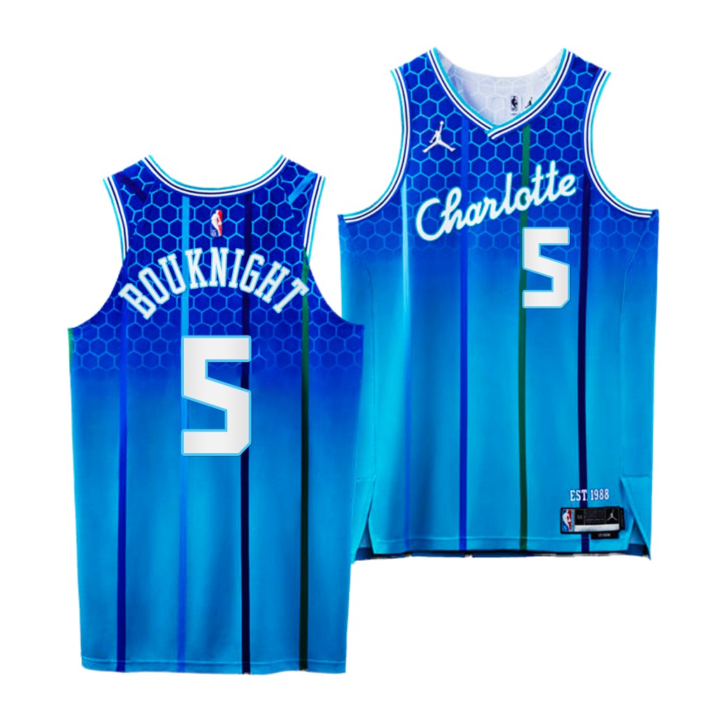 2021 NBA Draft James Bouknight #5 Hornets NBA 75th Teal Jersey City Edition
