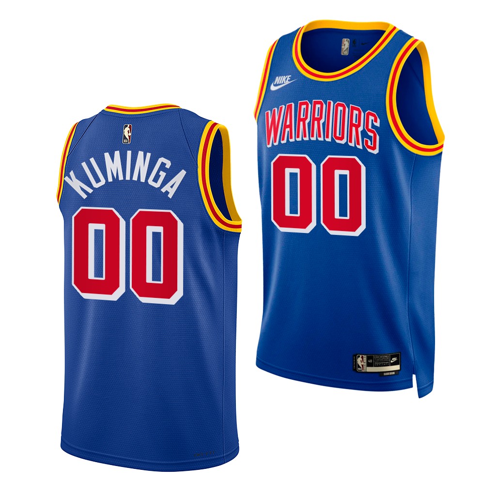 2021 NBA Draft Jonathan Kuminga #00 Warriors Year Zero Royal Jersey Classic Edition