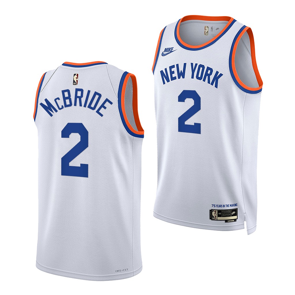 2021 NBA Draft Miles McBride #2 Knicks Year Zero White Jersey Classic Edition