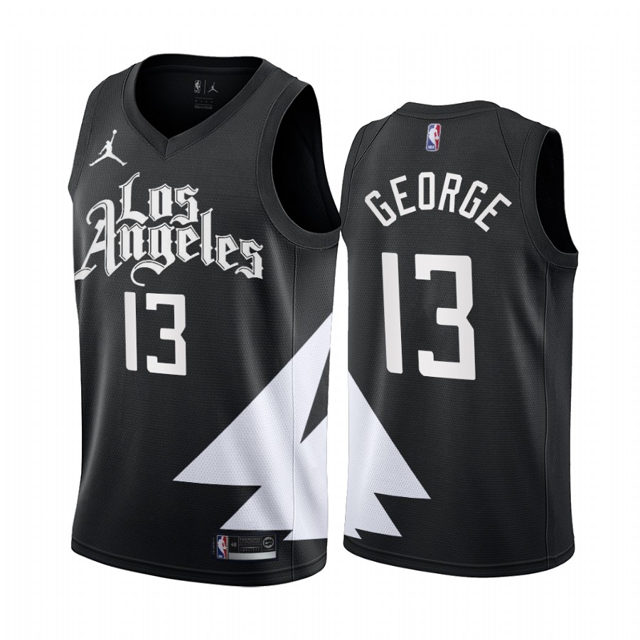 2022-23 Los Angeles Clippers Paul George Black Statement Edition #13 Jersey