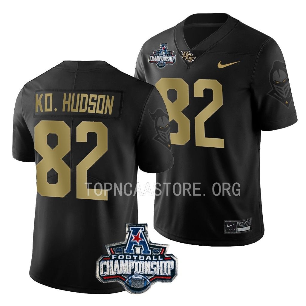 2022 ACC Championship Alec Holler UCF Knights #82 Black Gold Jersey Men’s