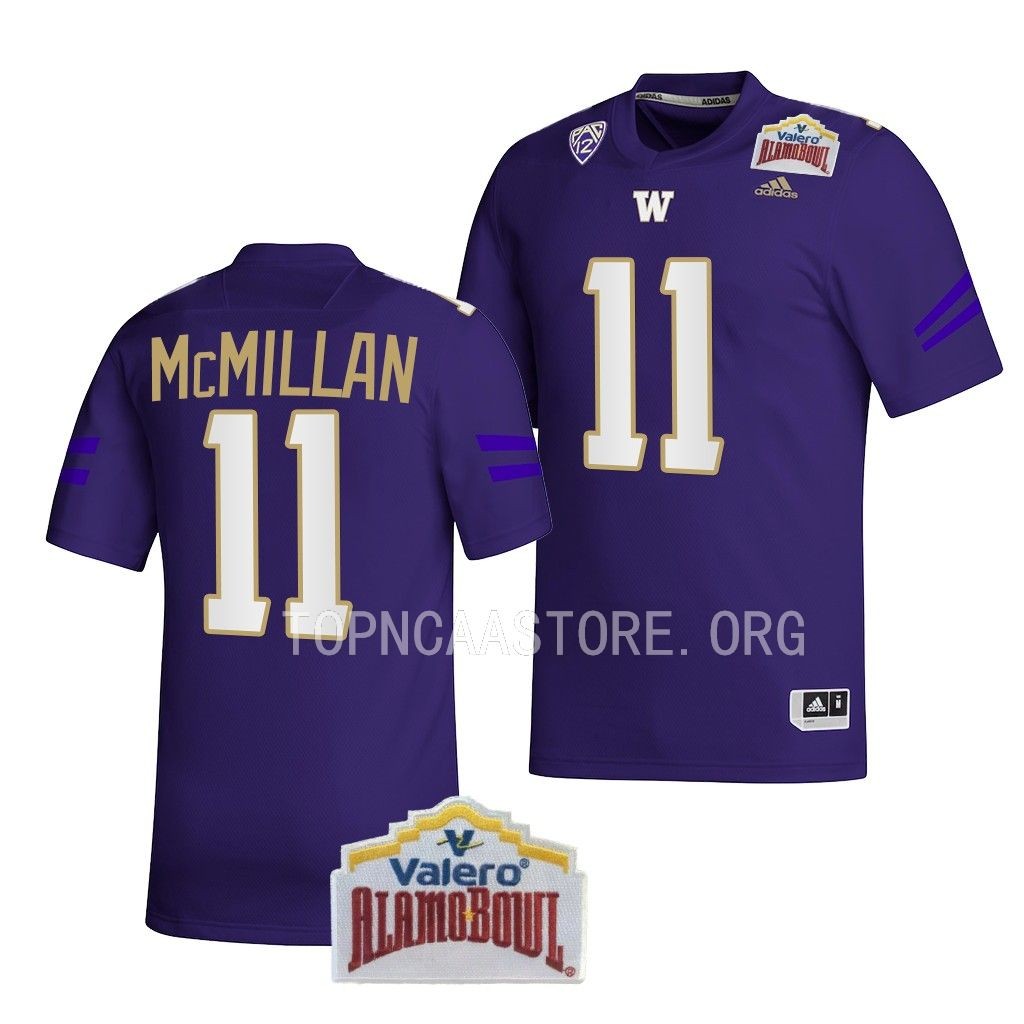2022 Alamo Bowl Jalen McMillan Washington Huskies #11 Purple College Football Jersey Men’s