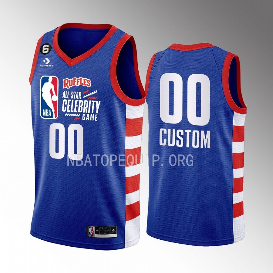 2023 All-Star Celebrity Game Team Ryan Custom NBA Blue Jersey #00