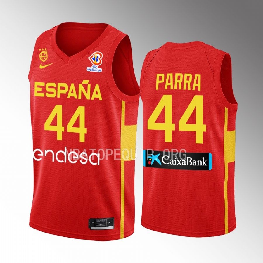 2023 FIBA World Cup Spain #44 Joel Parra Men Jersey Red