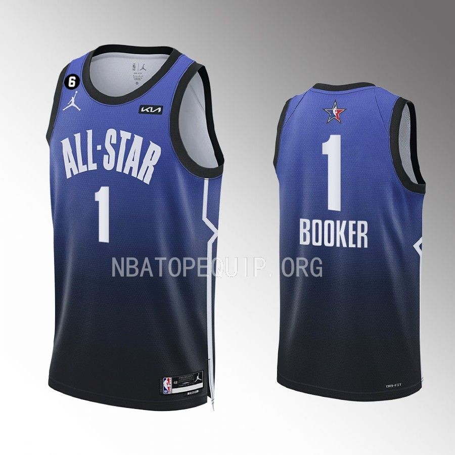 2023 NBA All-Star Devin Booker Blue Western Conference Jersey Suns #1