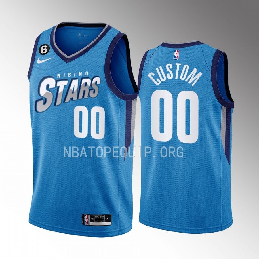 2023 Rising Stars Game Custom Blue Men's Uniform NBA #00 Jersey