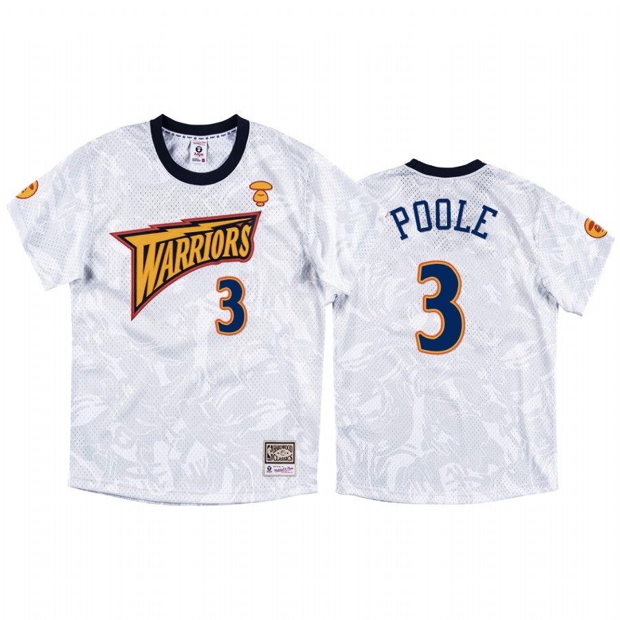 AAPE x M&N collection Jordan Poole #3 Warriors White Jersey