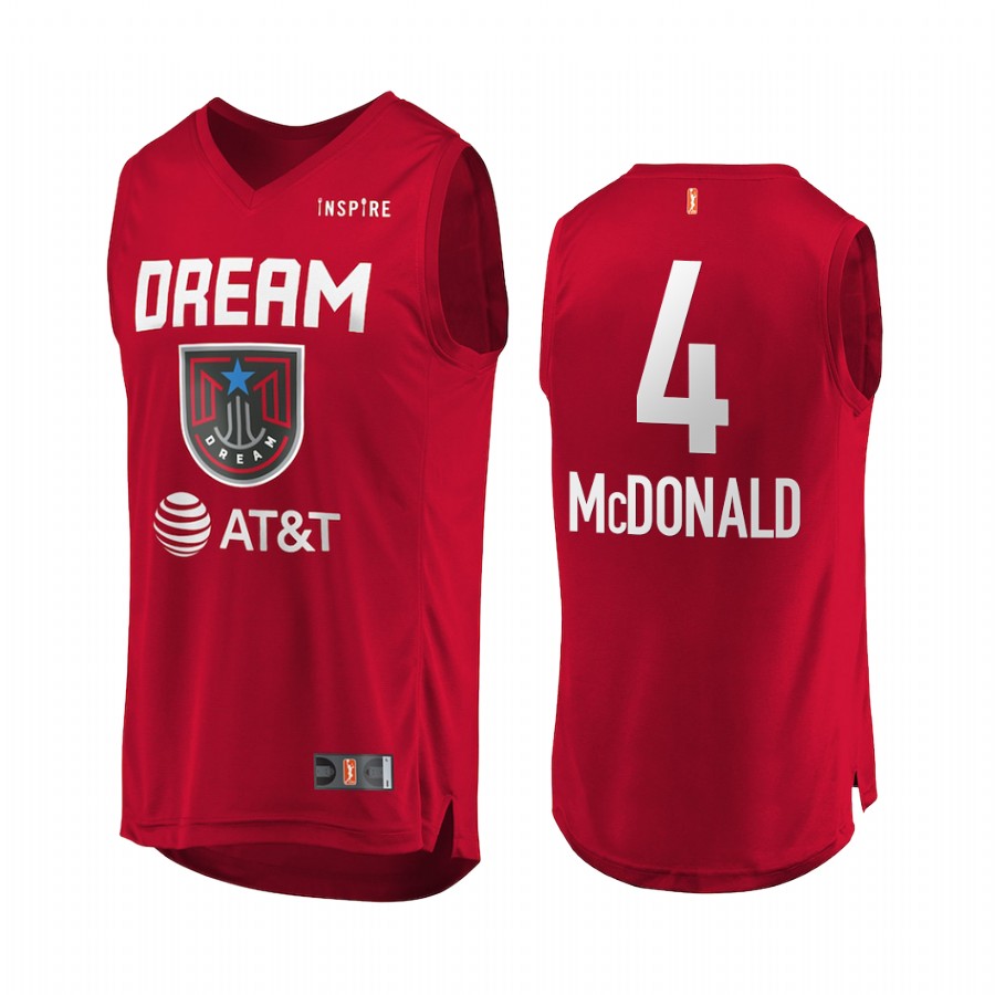 Aari McDonald Atlanta Dream 2021 Draft First round Red Jersey WNBA