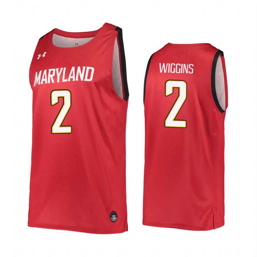 Aaron Wiggins Maryland Terrapins #2  College  Jersey - Red