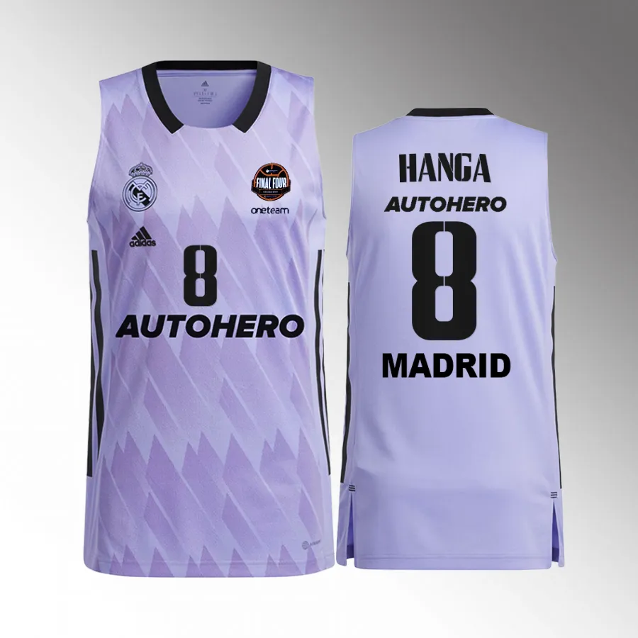 Adam Hanga 11th Euroleague Champions Real Madrid  #8 Purple Jersey Away Shirt