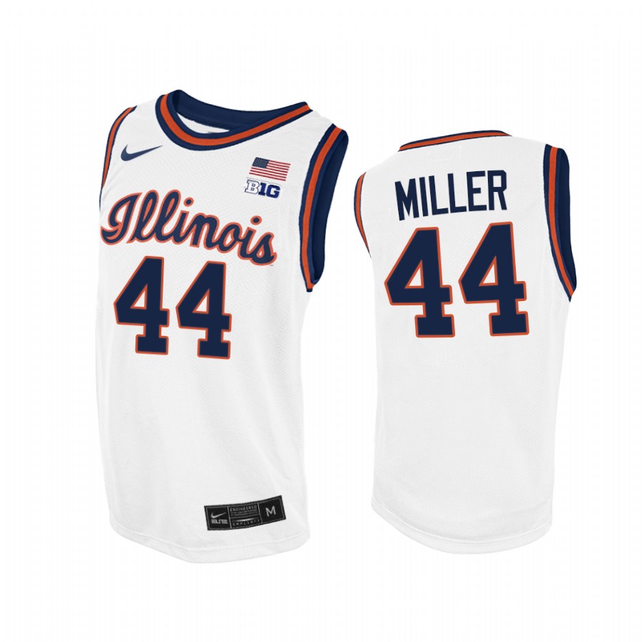 Adam Miller Illinois Fighting Illini White Jersey 2021 Throwback College