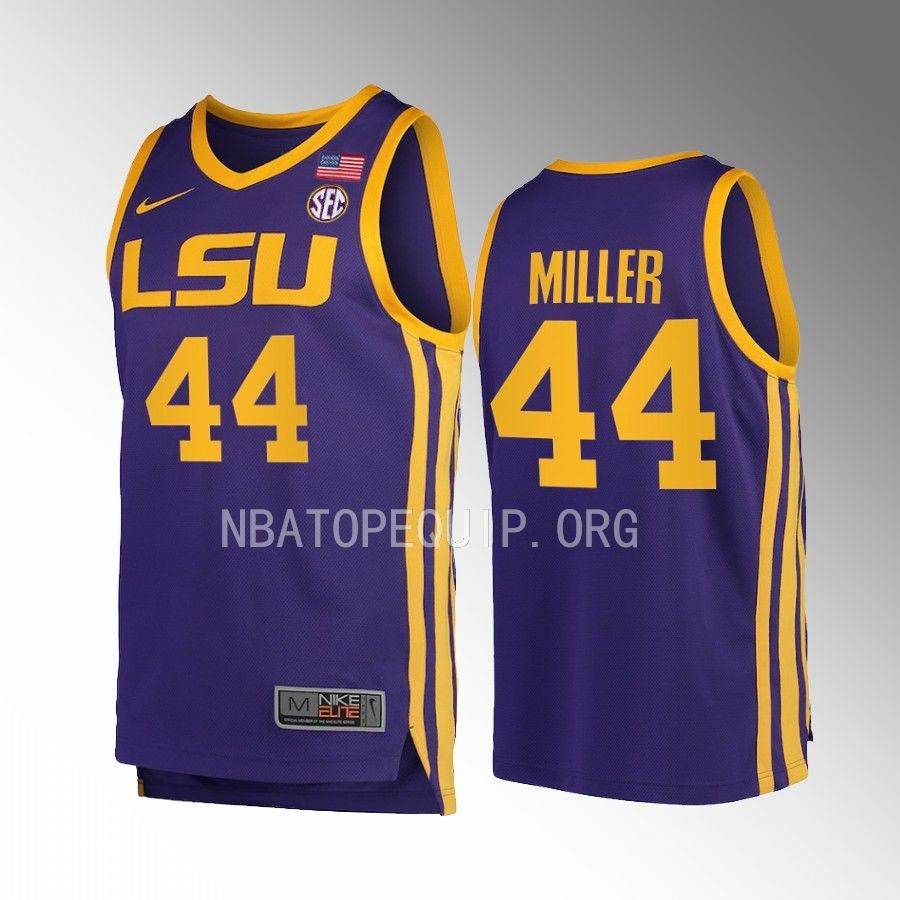 Adam Miller LSU Tigers Purple Jersey 2022-23 College