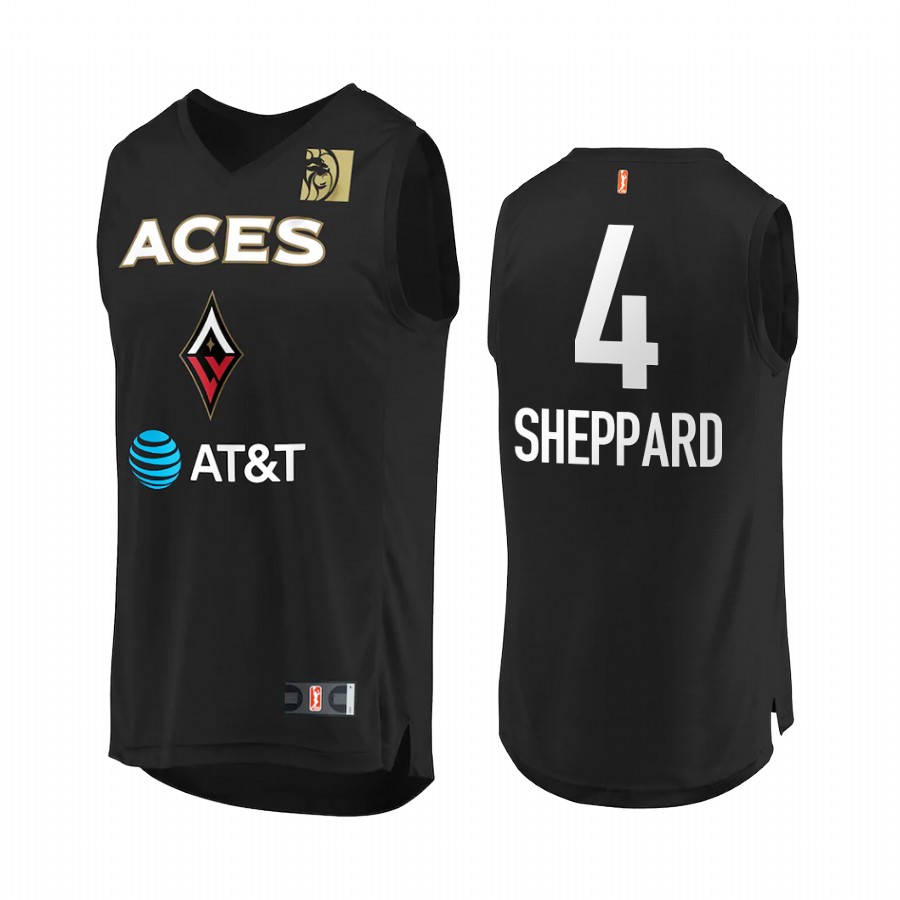 Aisha Sheppard 2022 WNBA Draft Las Vegas Aces #2 Black Jersey Round 2