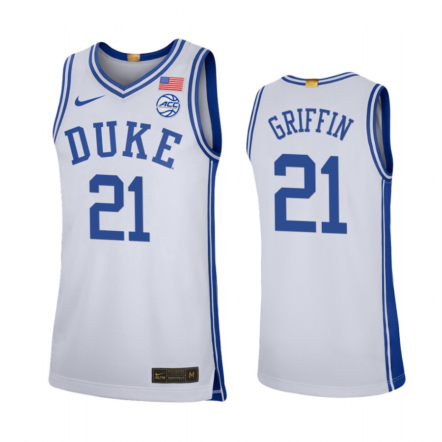 AJ Griffin Duke Blue Devils White Jersey 2021-22 College  Limited