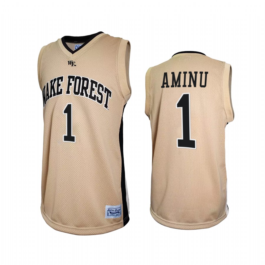 Al-Farouq Aminu Wake Forest Demon Deacons Gold Jersey Retro
