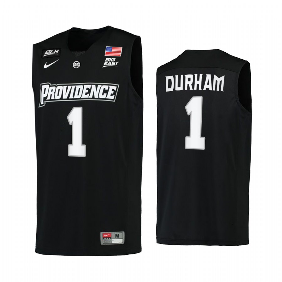 Al Durham Providence Friars Black Jersey 2021-22 College