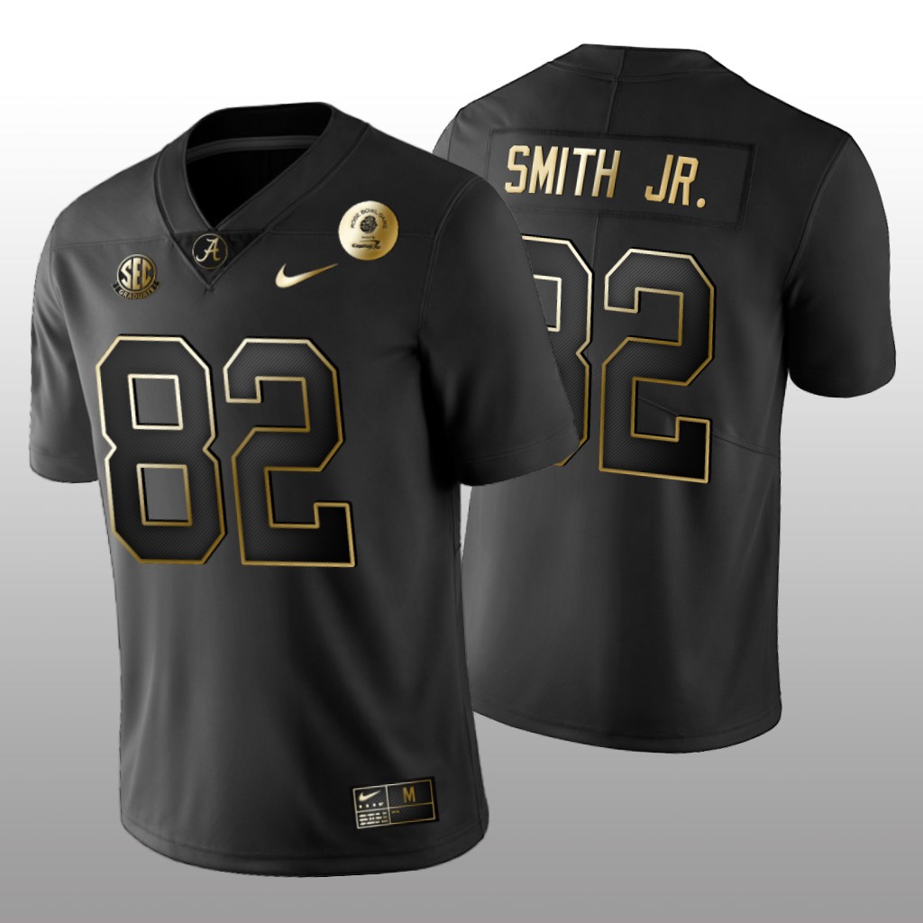 Alabama Crimson Tide Black 2021 Rose Bowl Golden Edition Irv Smith Jr. Jersey