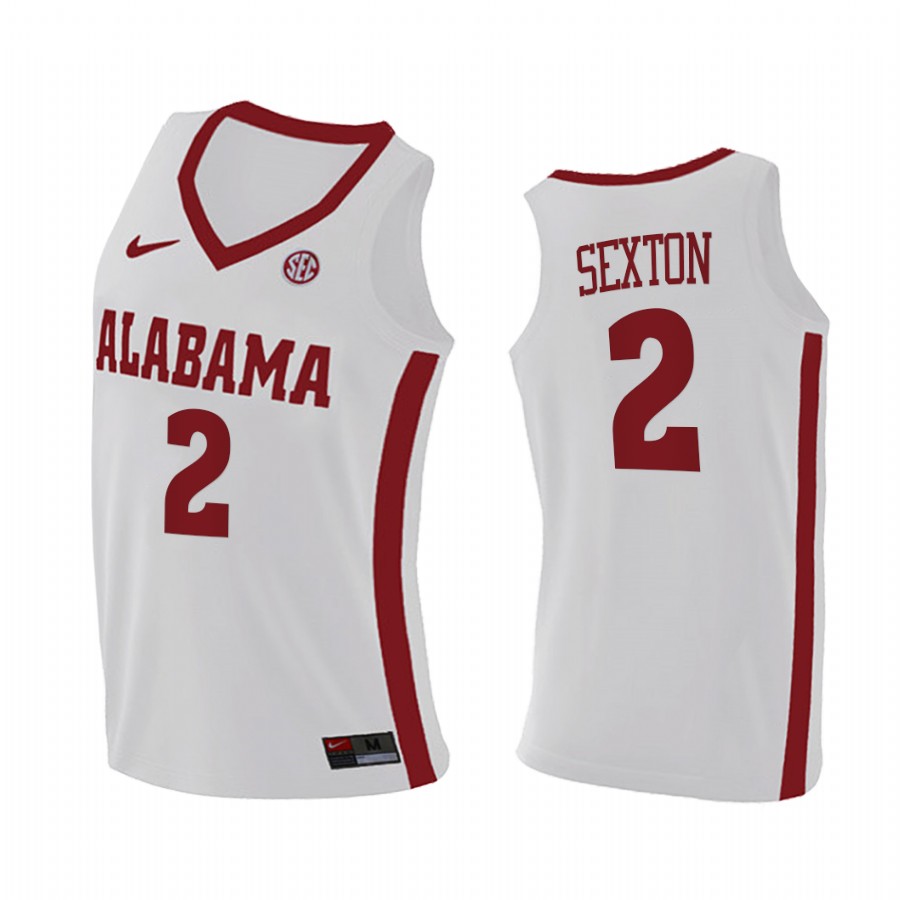 Alabama Crimson Tide Collin Sexton White  College  Jersey