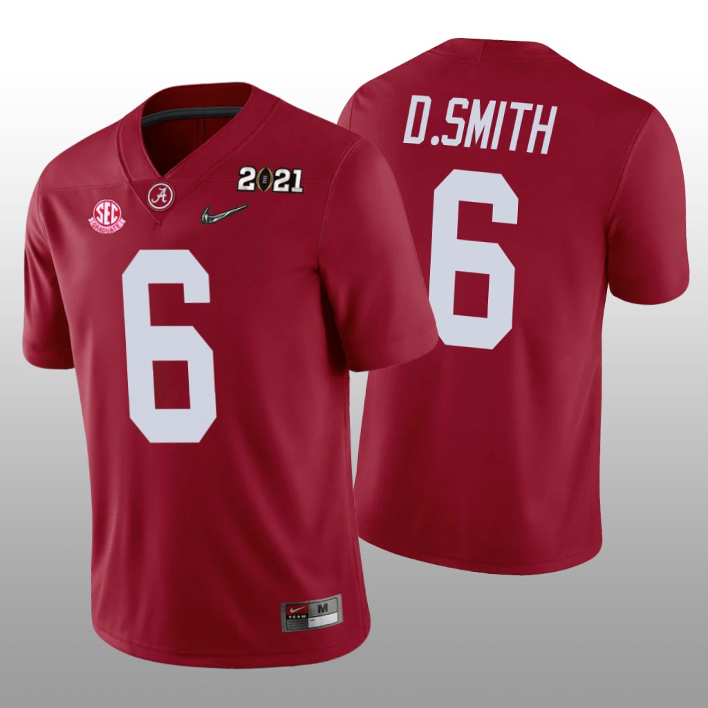 Alabama Crimson Tide Crimson 2021 National Champions DeVonta Smith Jersey