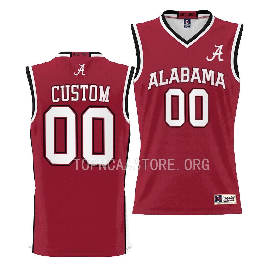 Alabama Crimson Tide Custom College Basketball Jersey Youth Crimson