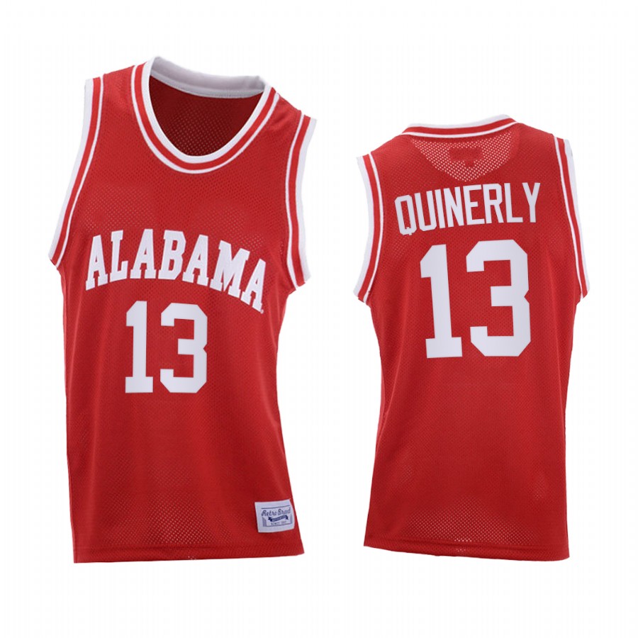 Alabama Crimson Tide Jahvon Quinerly Red 2021 Throwback College  Jersey
