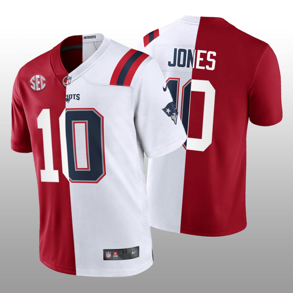 Alabama Crimson Tide X Patriots Mac Jones Crimson White Commemorative Split Edition - Men