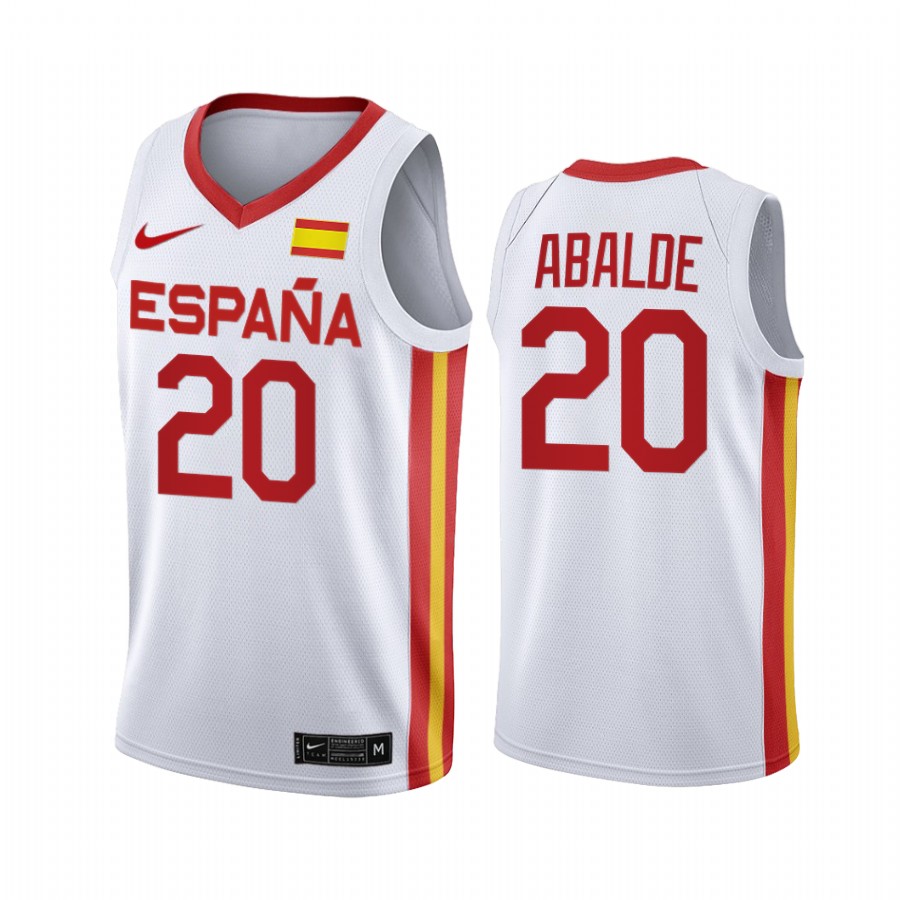 Alberto Abalde Spain  #20 White 2021 Tokyo Olymipcs Limited Jersey