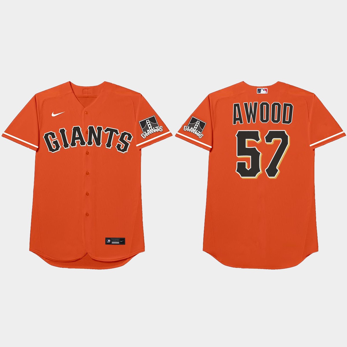 Alex Wood Nickname Giants 2021 Players' Weekend Awood Jersey - Orange