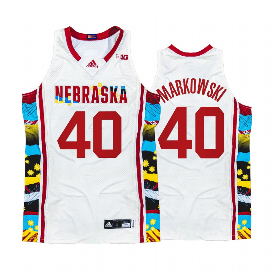 Alexis Markowski Nebraska White Jersey 2022 Honoring Black Excellence Sunflower BHM
