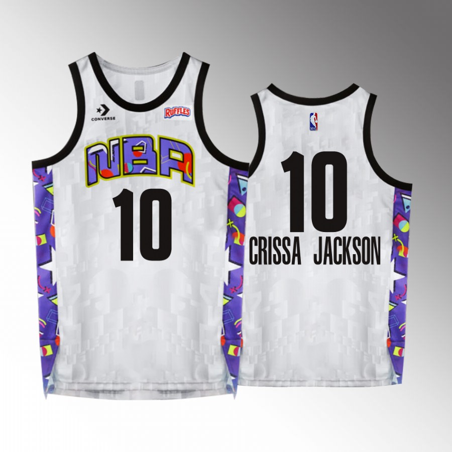 All-Star 2022 NBA Celebrity Game Crissa Jackson Team Nique #10 White Jersey Harlem Globetrotters player