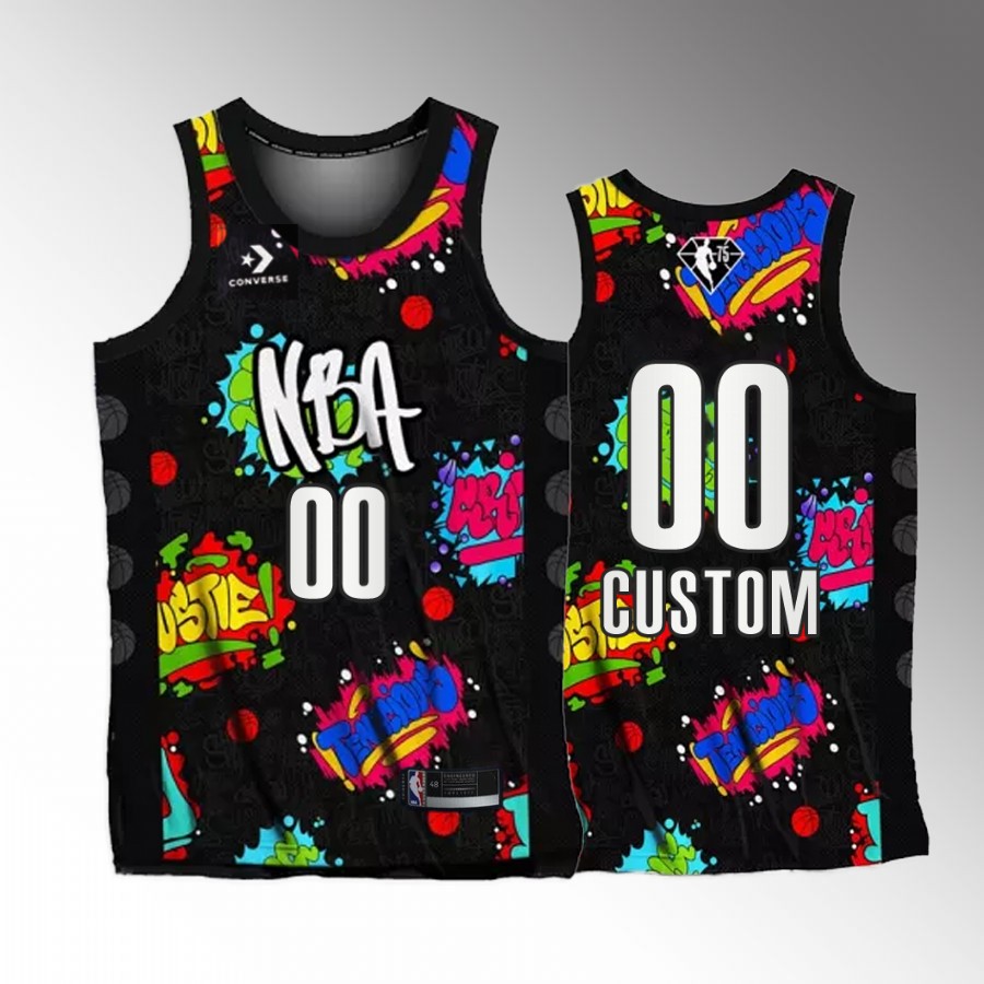 All-Star 2022 NBA Celebrity Game Custom Team Walton #00 Black Jersey