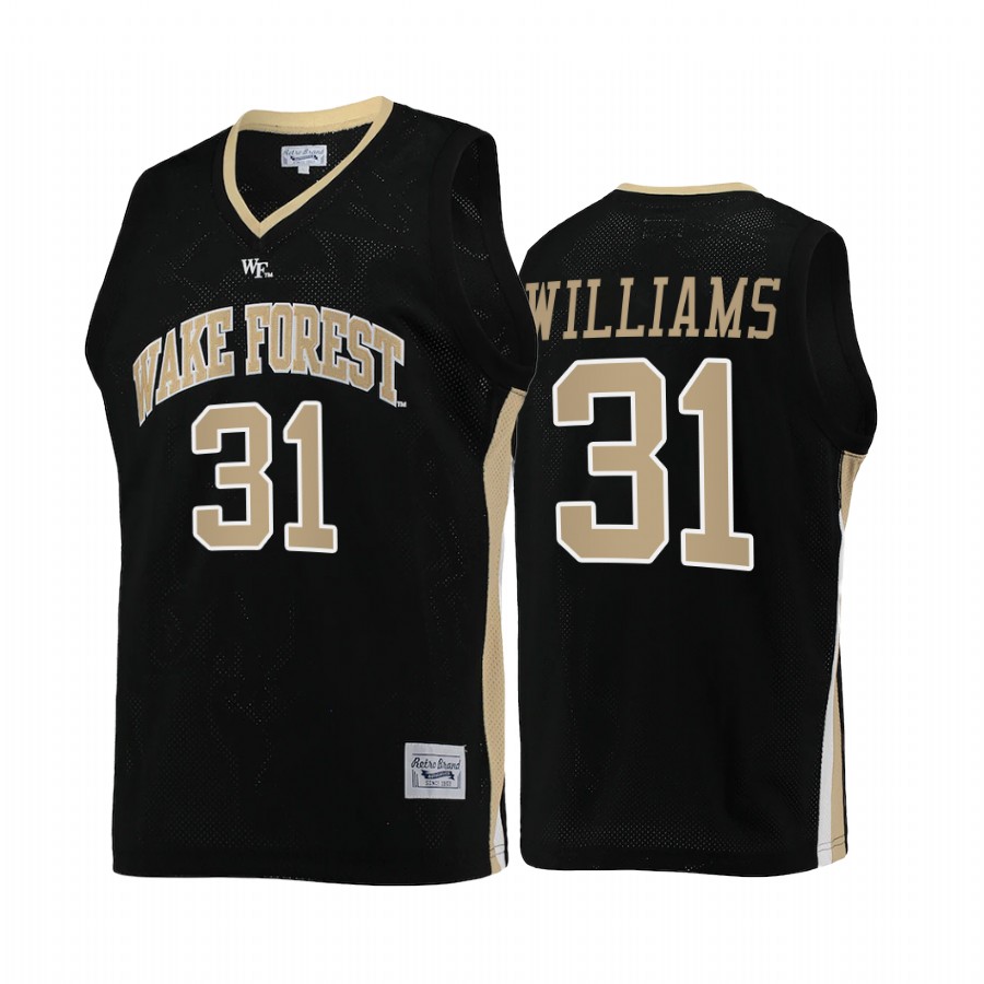 Alondes Williams Wake Forest Demon Deacons Black Jersey College  Retro