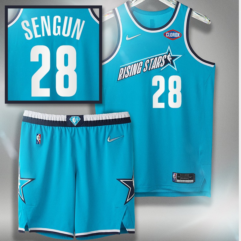 Alperen Sengun 2022 NBA Rising Stars Rockets Jersey Blue Team Barry Uniform