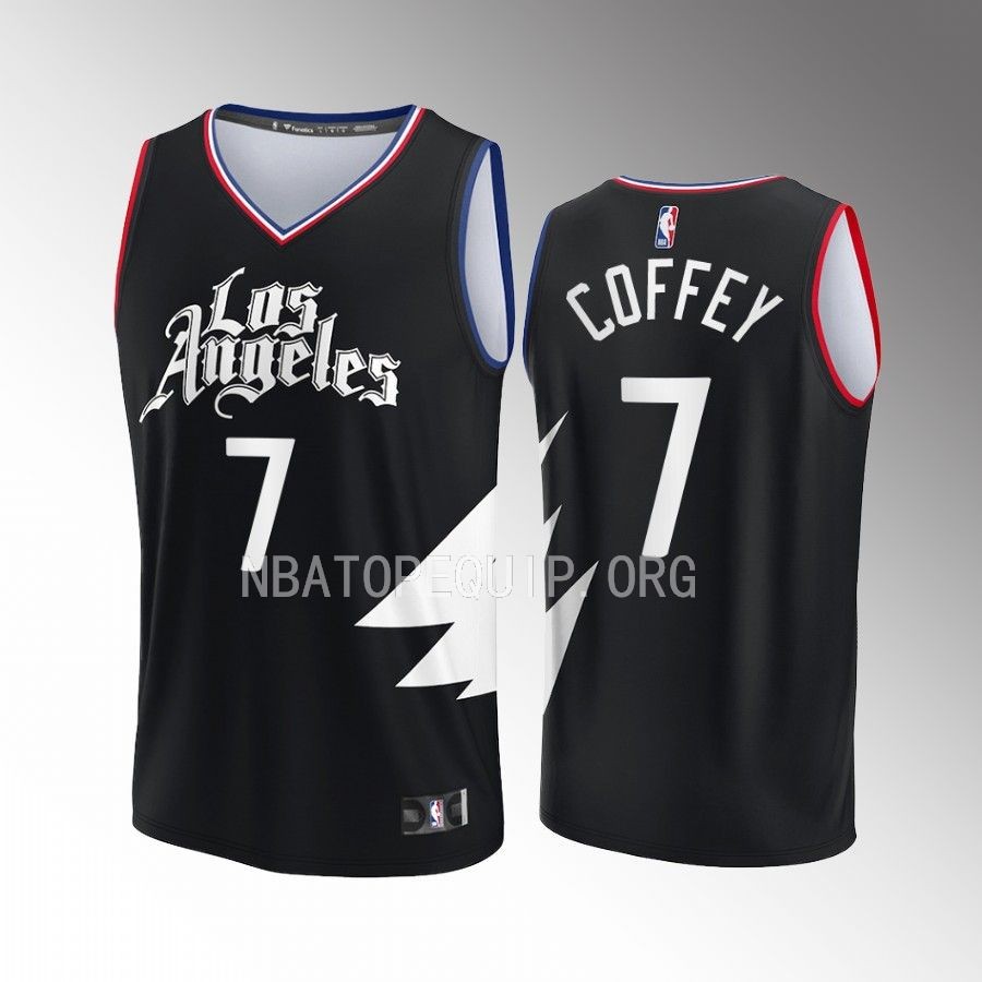 Amir Coffey Clippers #7 Black Jersey Fast Break Fast Break Player 2022-23 Statement Edition