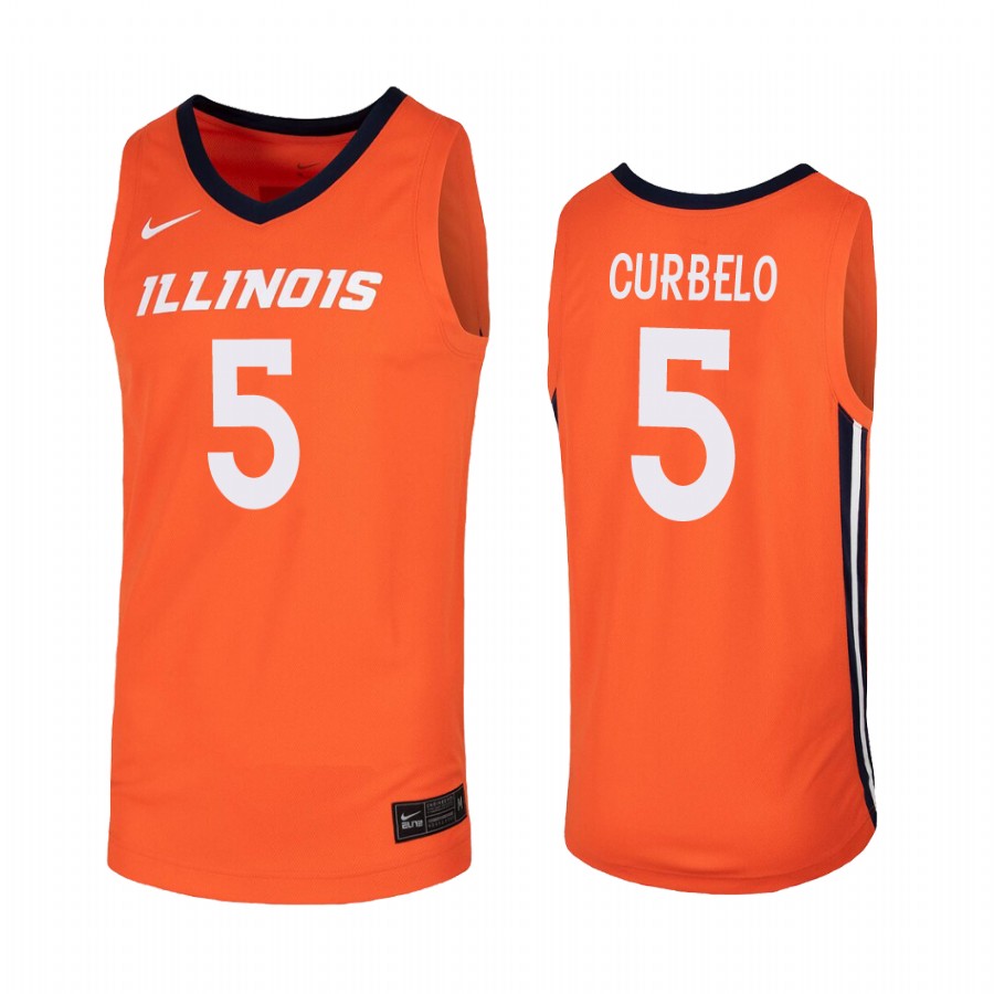Andre Curbelo Illinois Fighting Illini Orange Jersey  College