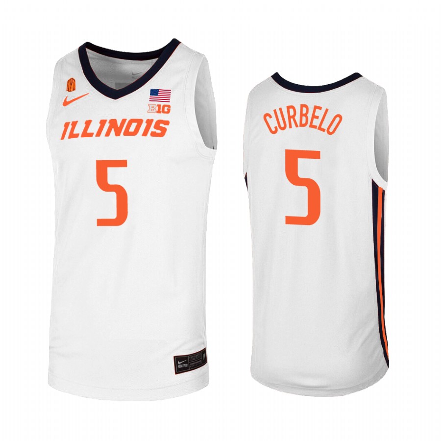 Andre Curbelo Illinois Fighting Illini White Jersey  College
