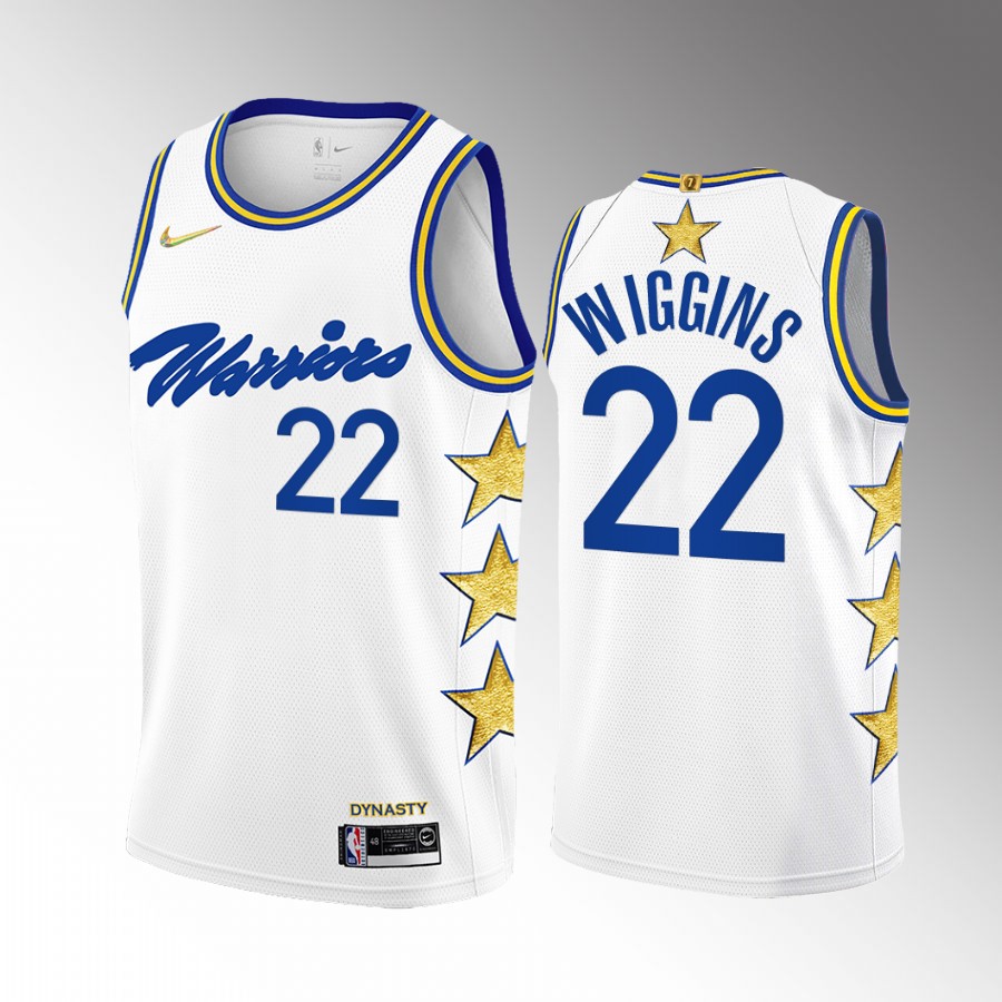 Andrew Wiggins 7X NBA Champs Golden State Warriors White #22 Jersey Stars Fashion
