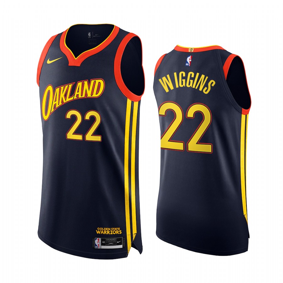 Andrew Wiggins Golden State Warriors Navy City Edition 2020-21 Jersey Player